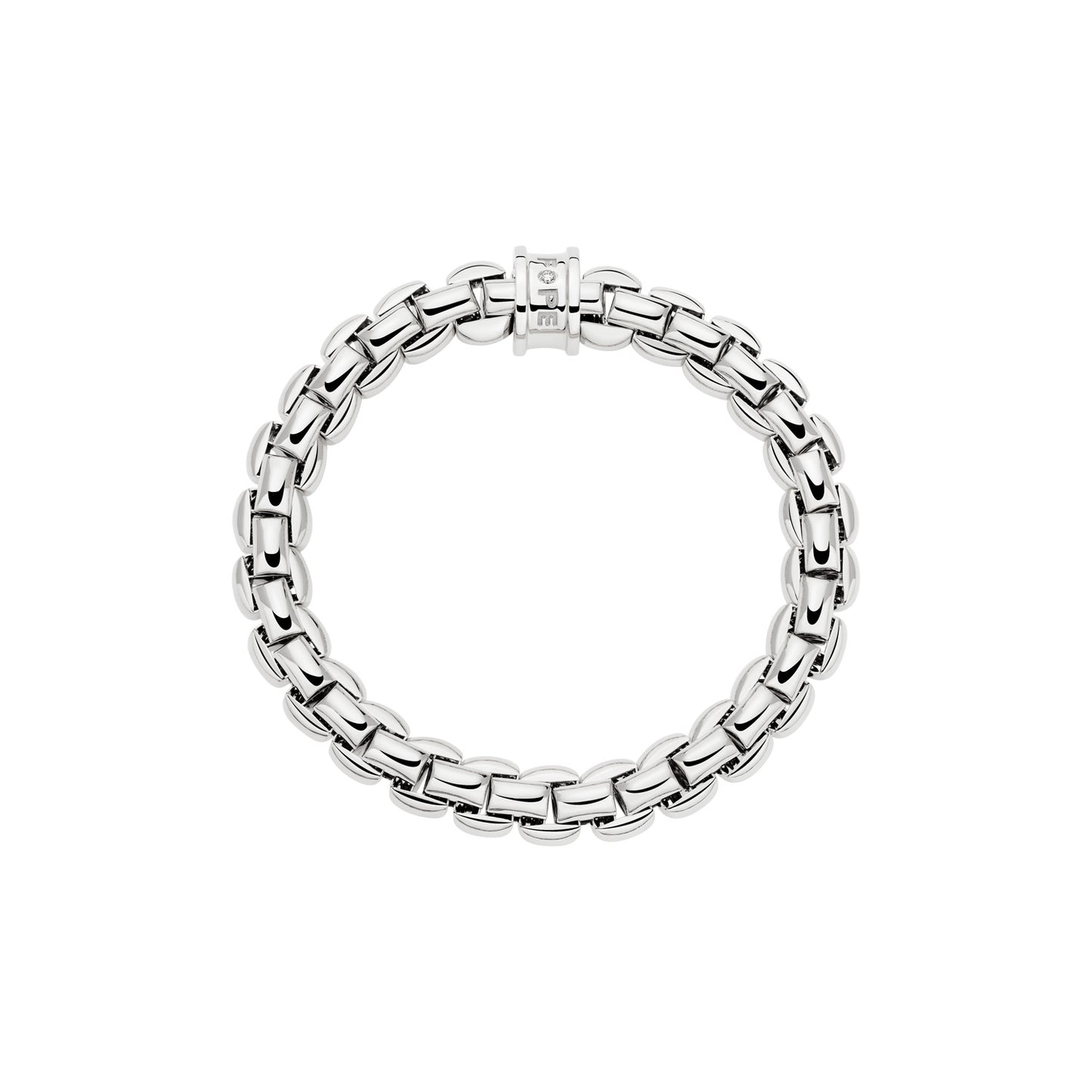 FOPE Eka Flex’it Bracelet with Gold Logo Rondel and Diamond
