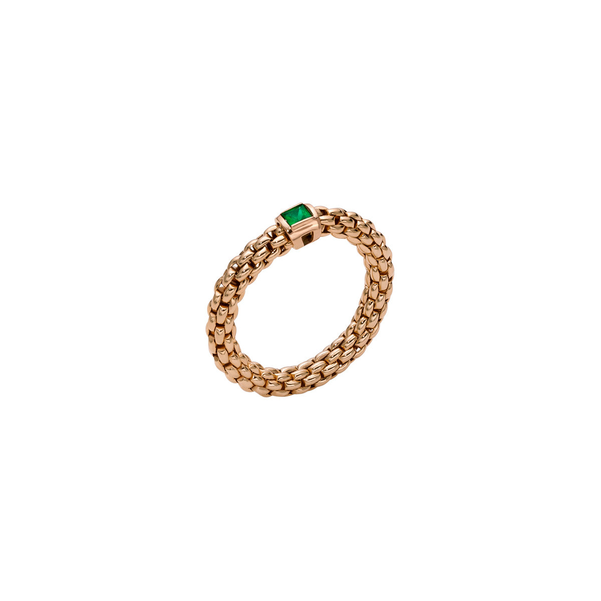 FOPE Souls Collection Stretchy Ring with Emerald