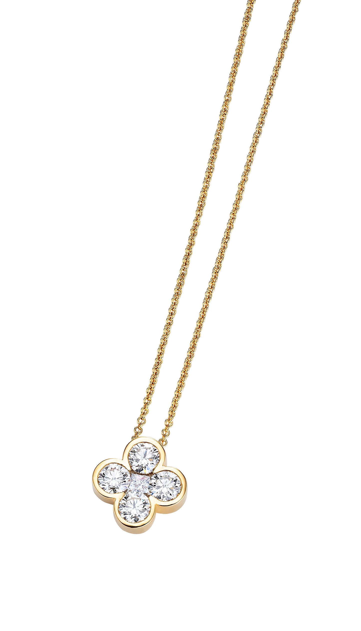 Diamond Flower Pendant