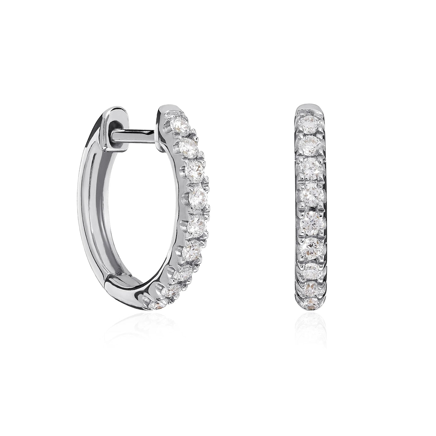 Small Diamond Hoop Earrings