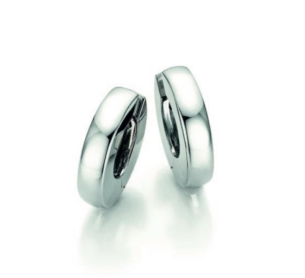 18kt Wide Oval Hoop Earrings – 1.5cm