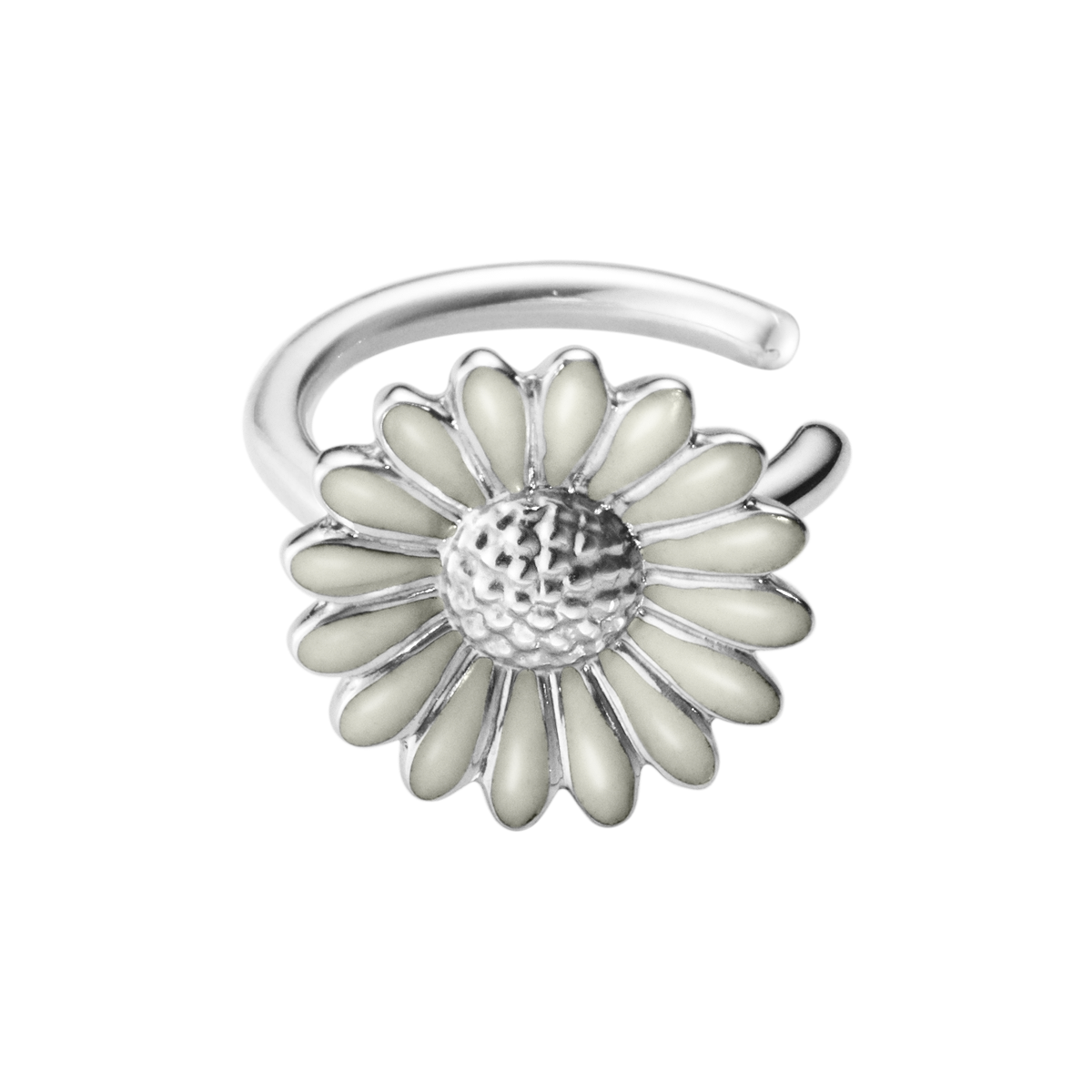 Georg Jensen Silver Daisy Blue or Green Earcuff