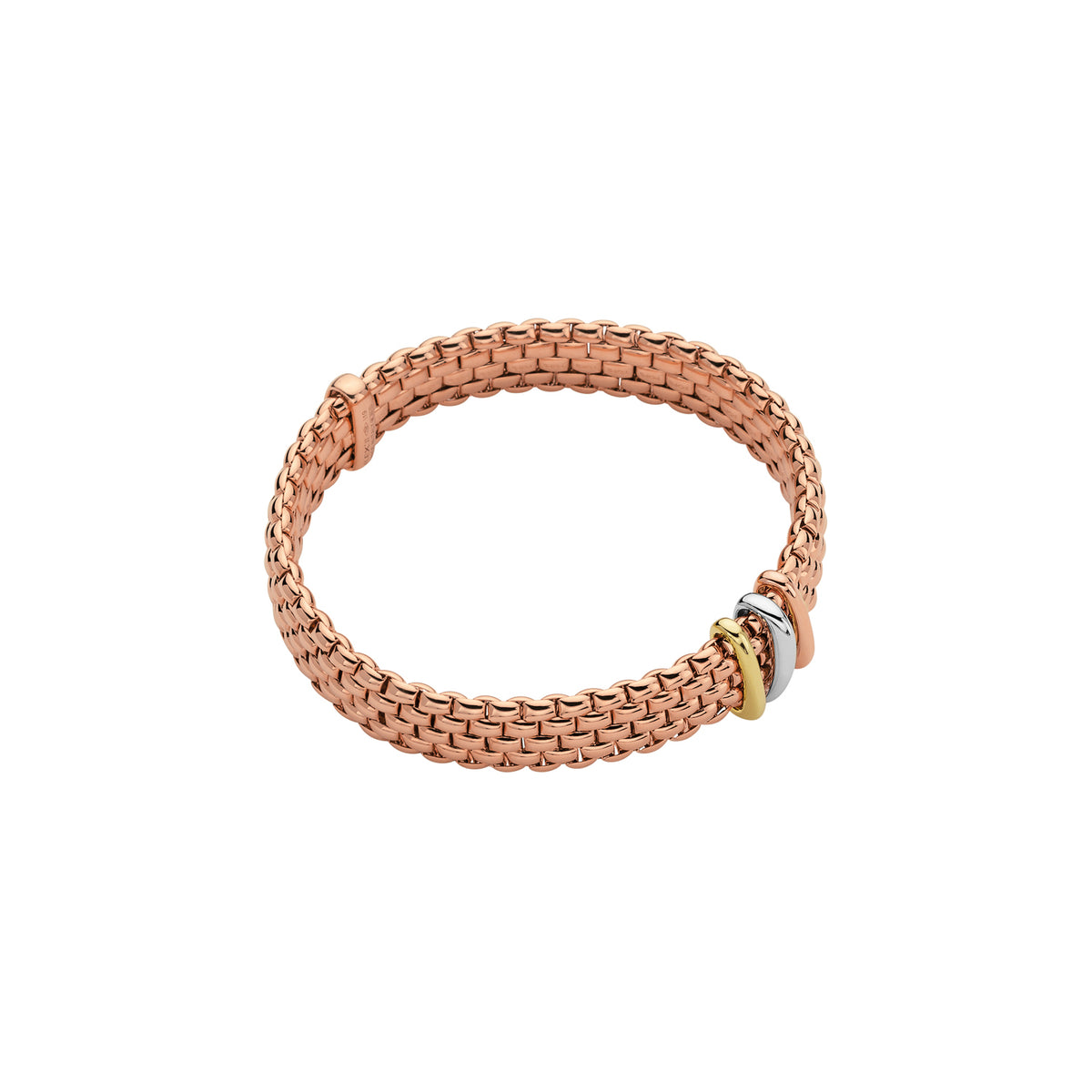 FOPE Panorama Gold Flex'it Bracelet with Tri-Colour Rondels
