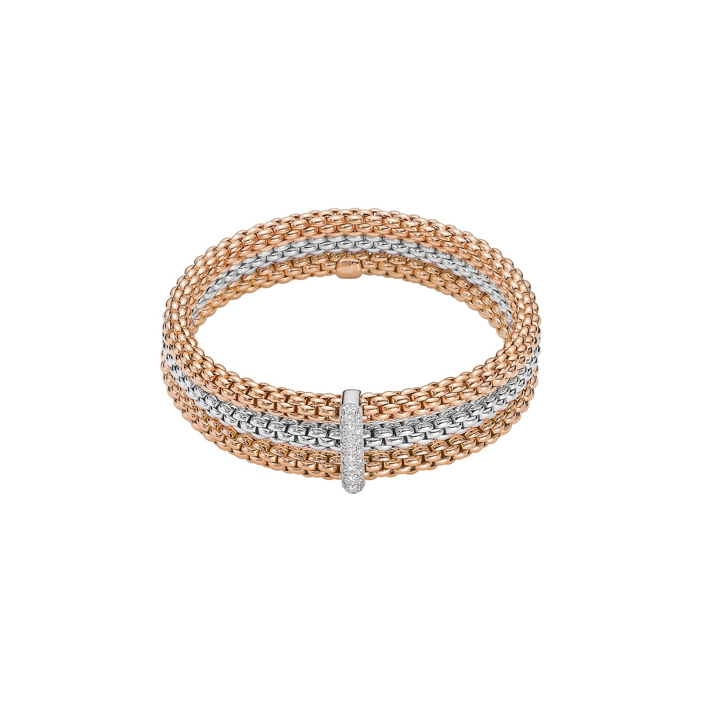 Solo Collection: Triple Strand Pavé Rondel Bracelet