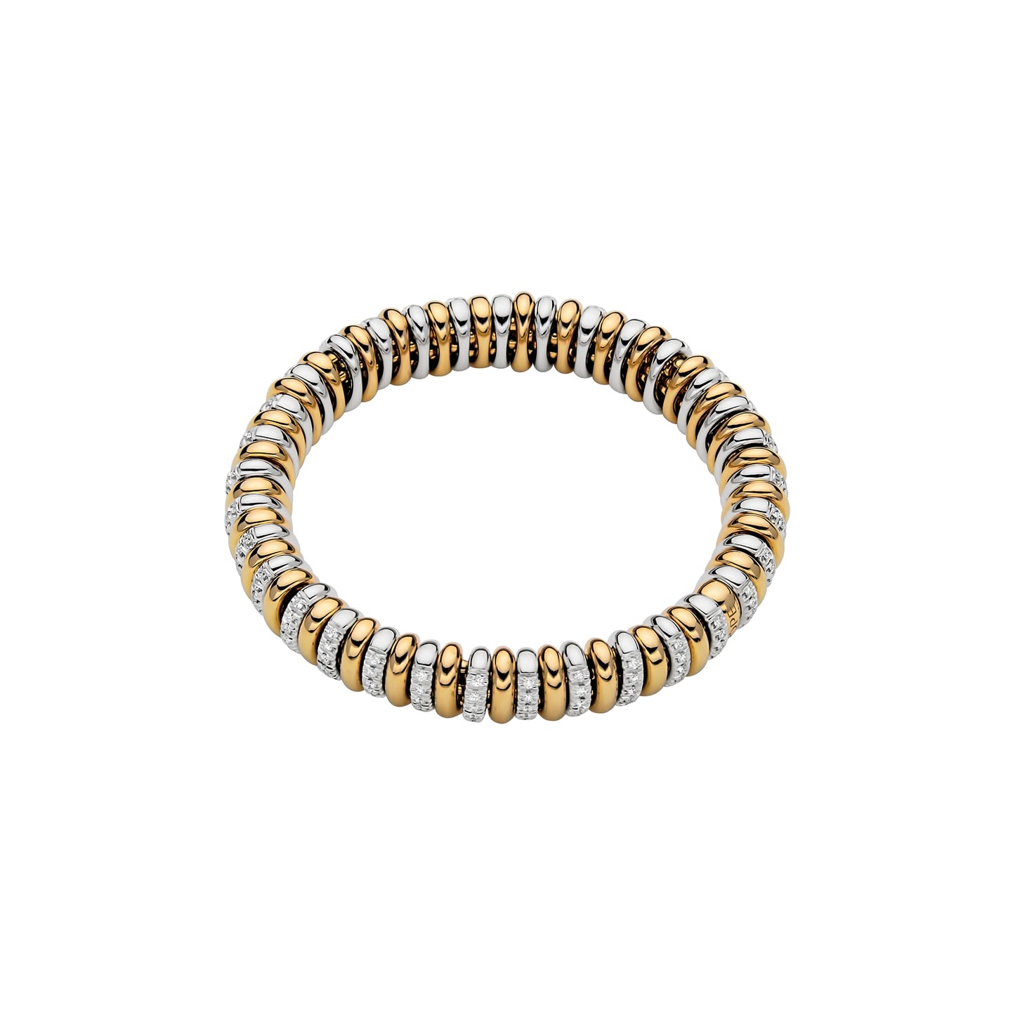 Fope Vendôme Bracelet- Prima Link with Diamond & Gold Rondels