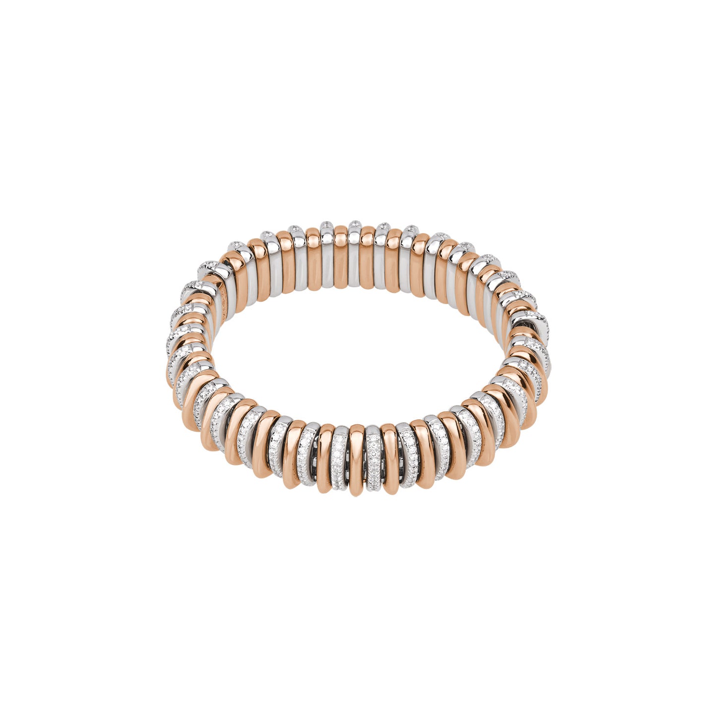 FOPE Panorama Bracelet with Diamond & Plain Rondels – 2.35ct
