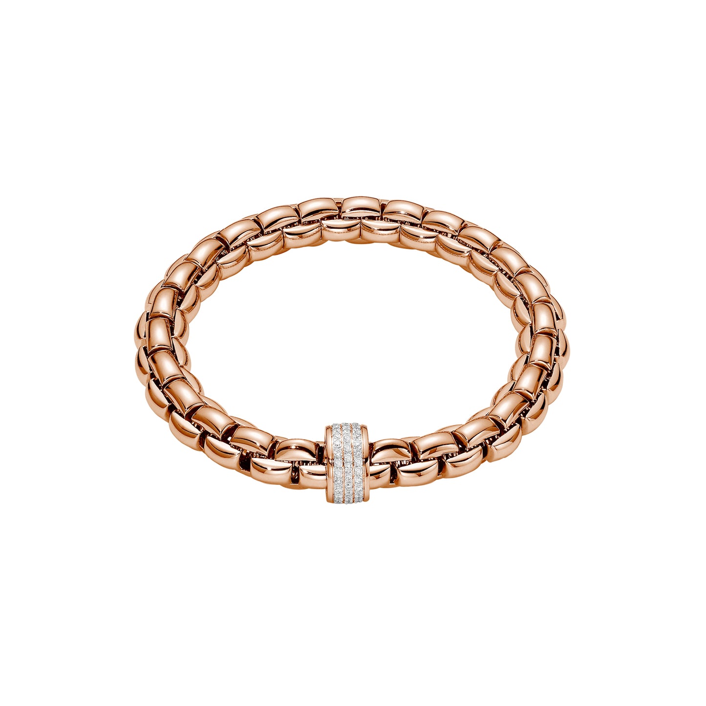 FOPE Eka Flex’it Bracelet with Pave Diamond Rondel