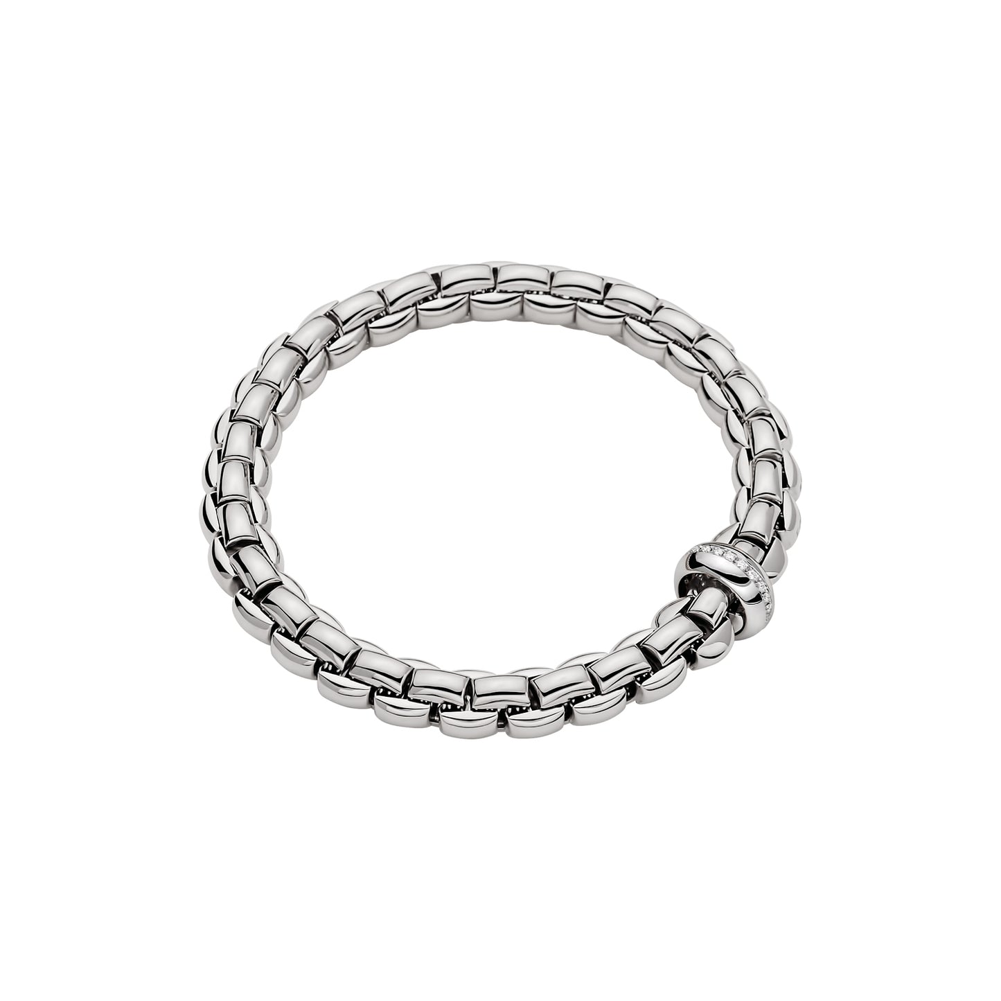 Fope Eka Flex'It Armband – Pavé-Diamant-Rondell