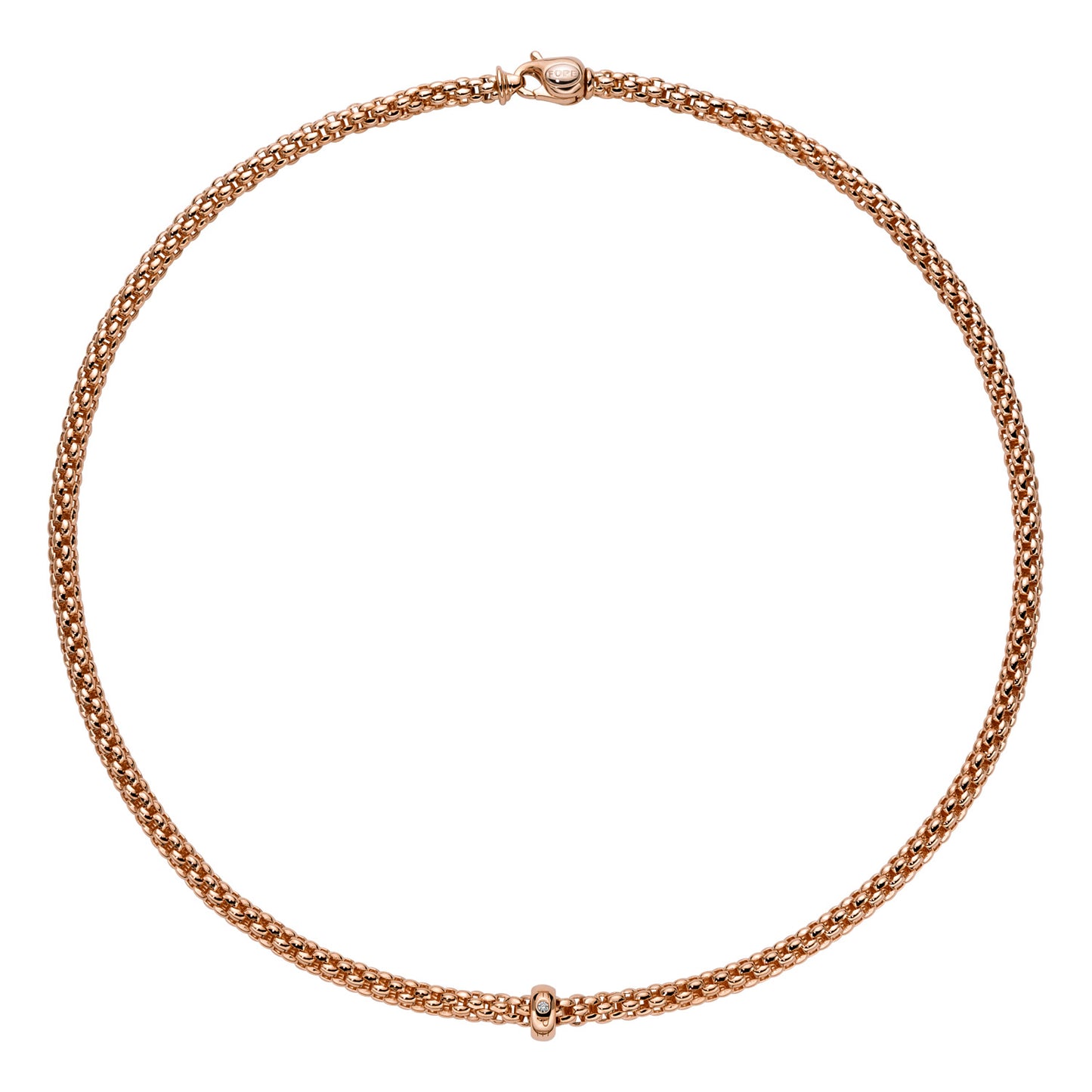 Solo Collection: Prima Link Necklace with Diamond Rondel