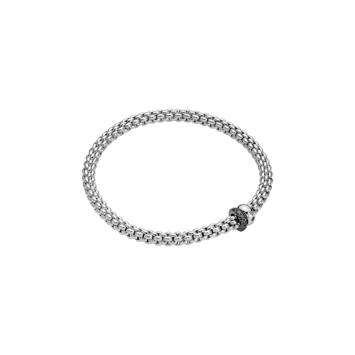 Solo Collection: Prima Link Black Diamond & Gold Rondel Bracelet