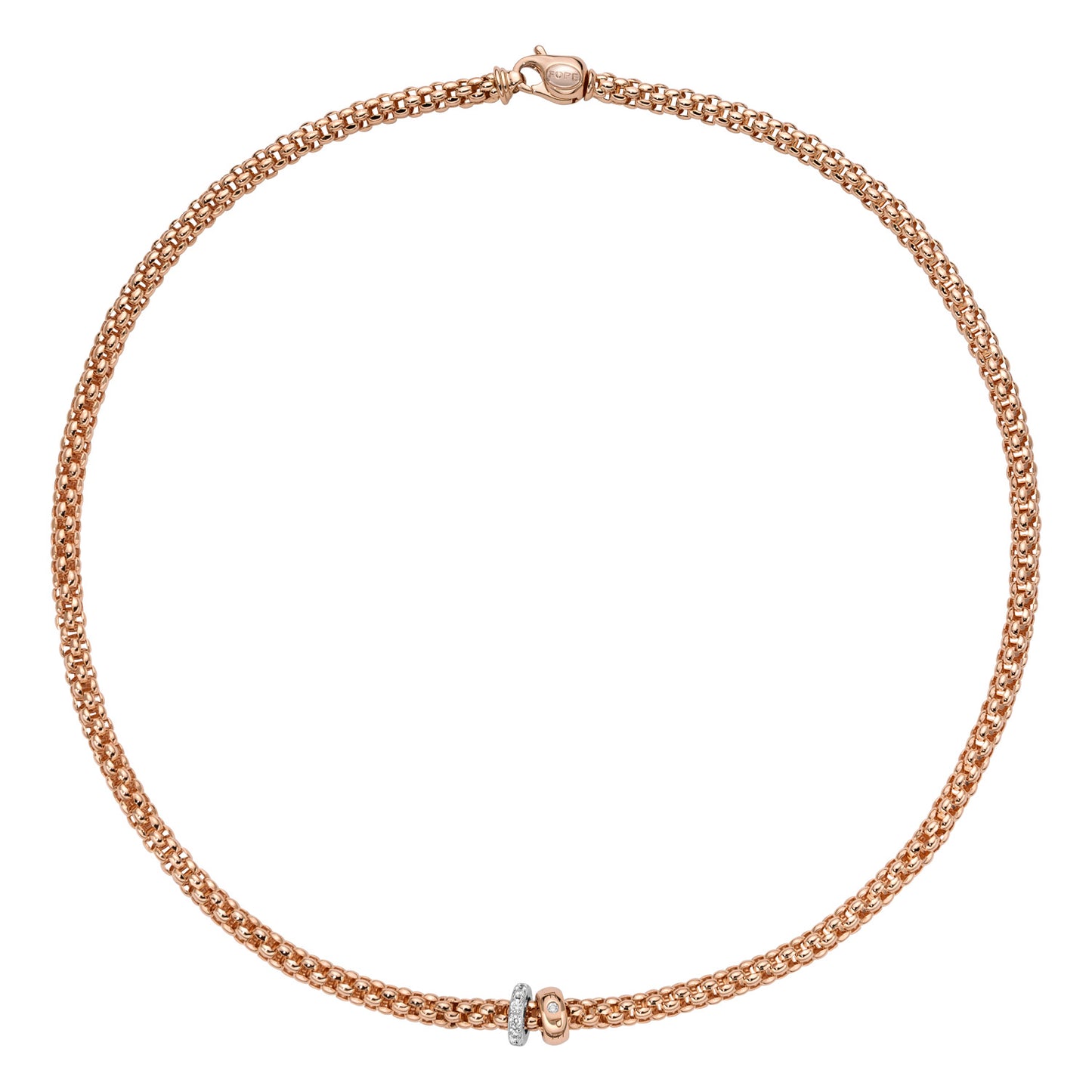 Solo Collection: Prima Link Necklace with Diamond Rondel