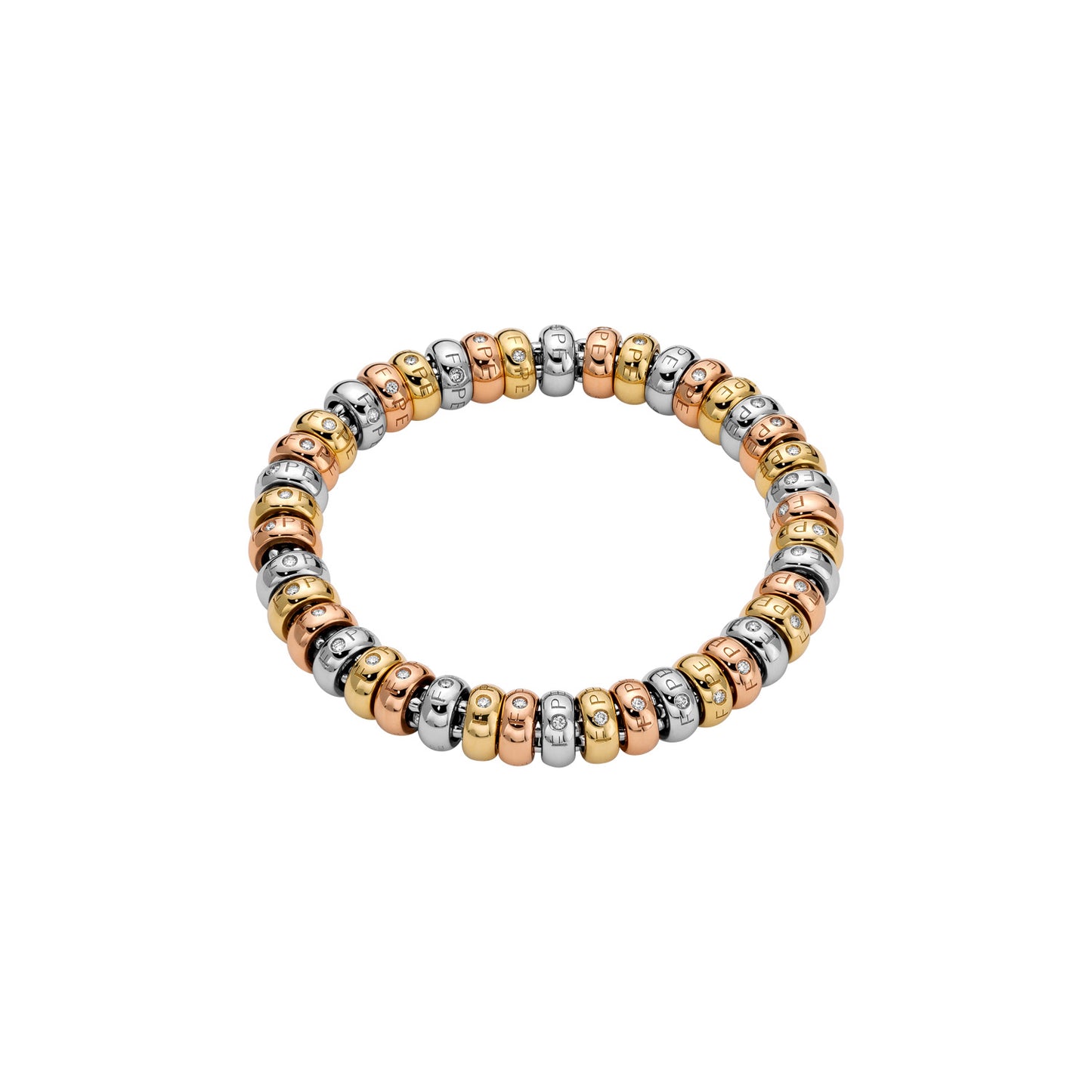 Solo Collection: Three-Color Full Rondel Diamond Bracelet