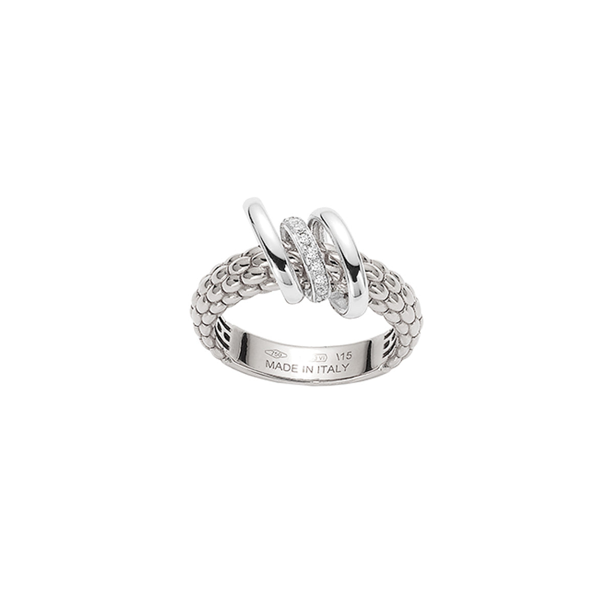 Solo Collection: Semi-Pavé Diamond Ring