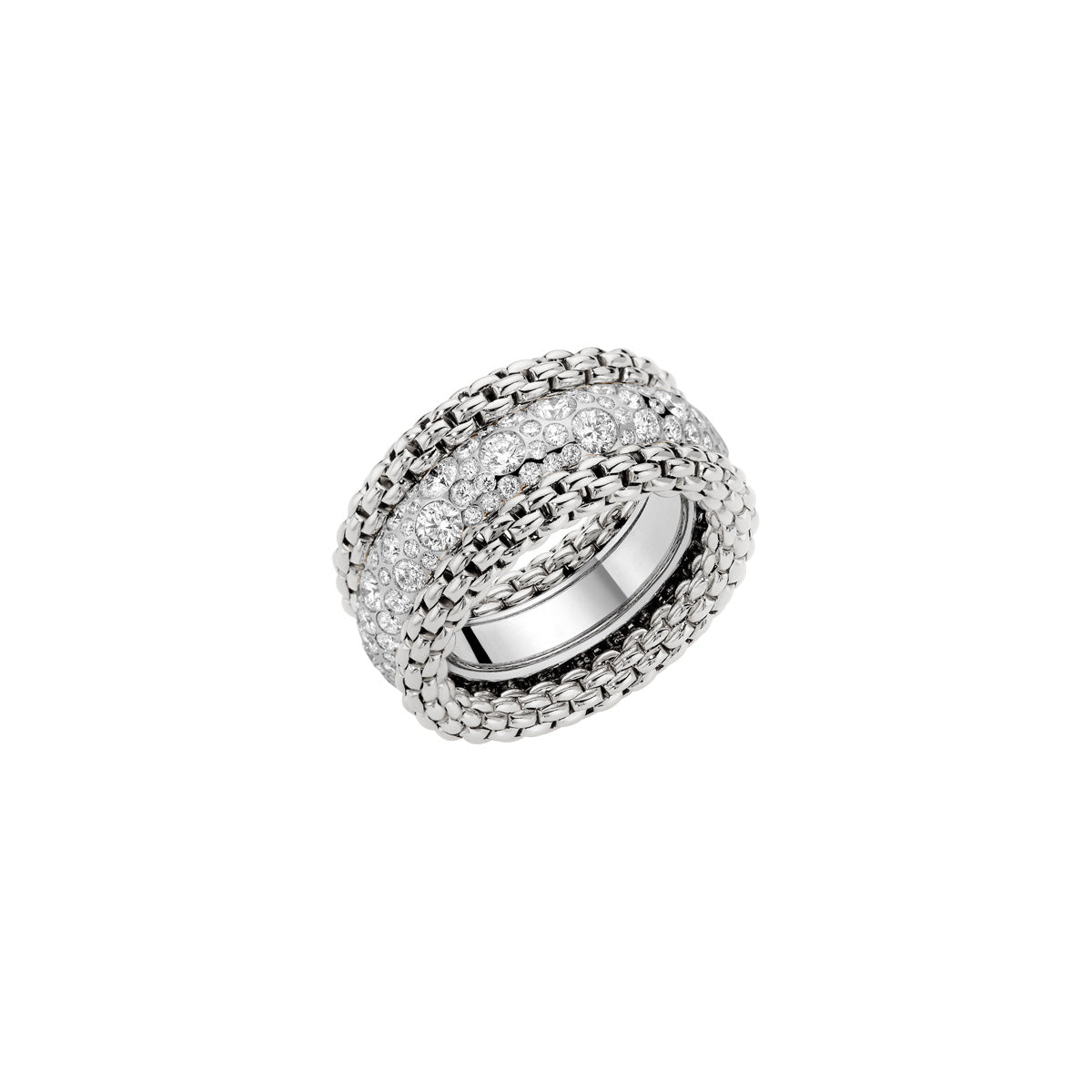 FOPE Full Pavé Diamond Bubble Ring
