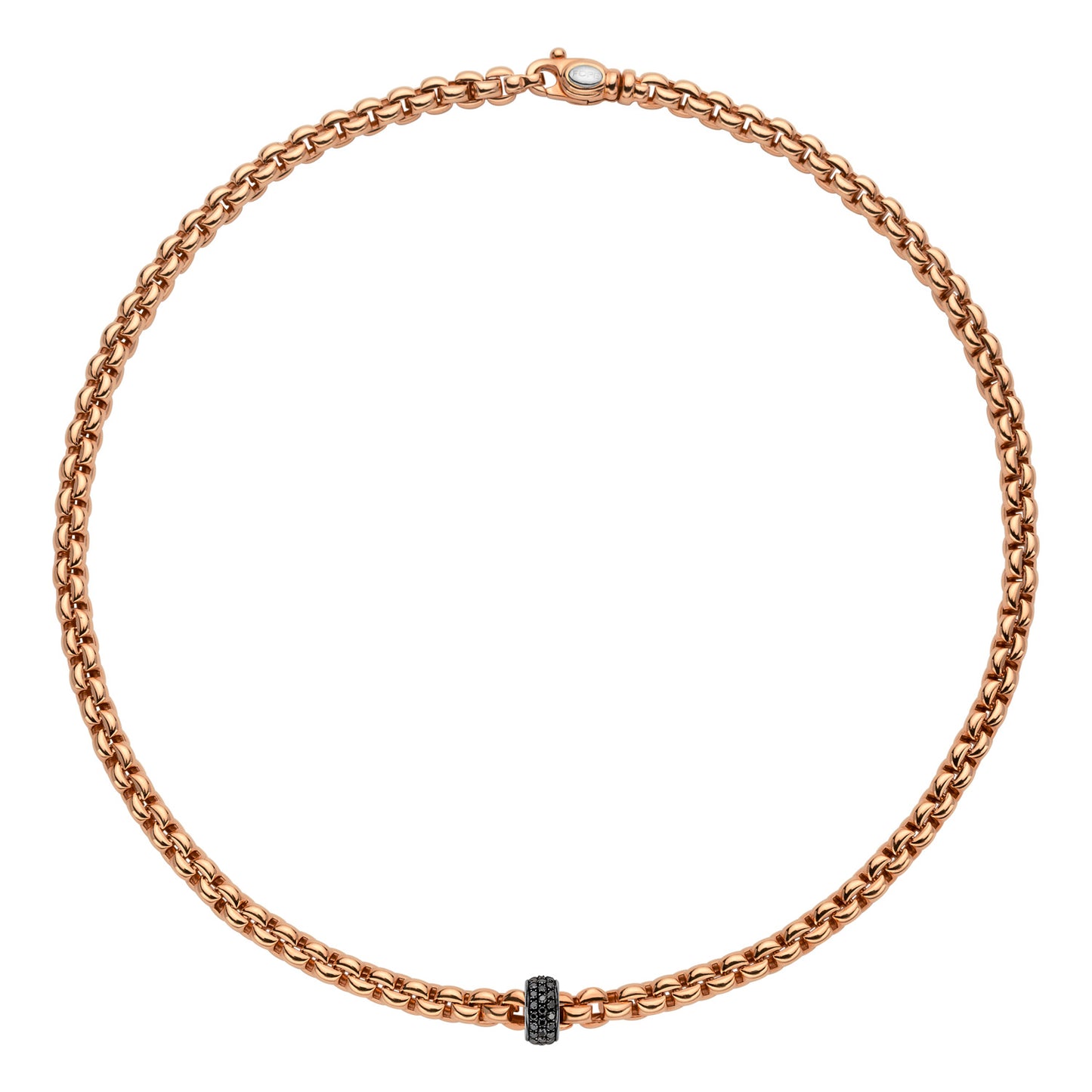FOPE Eka Necklace-Black Diamond Pavé Rondel