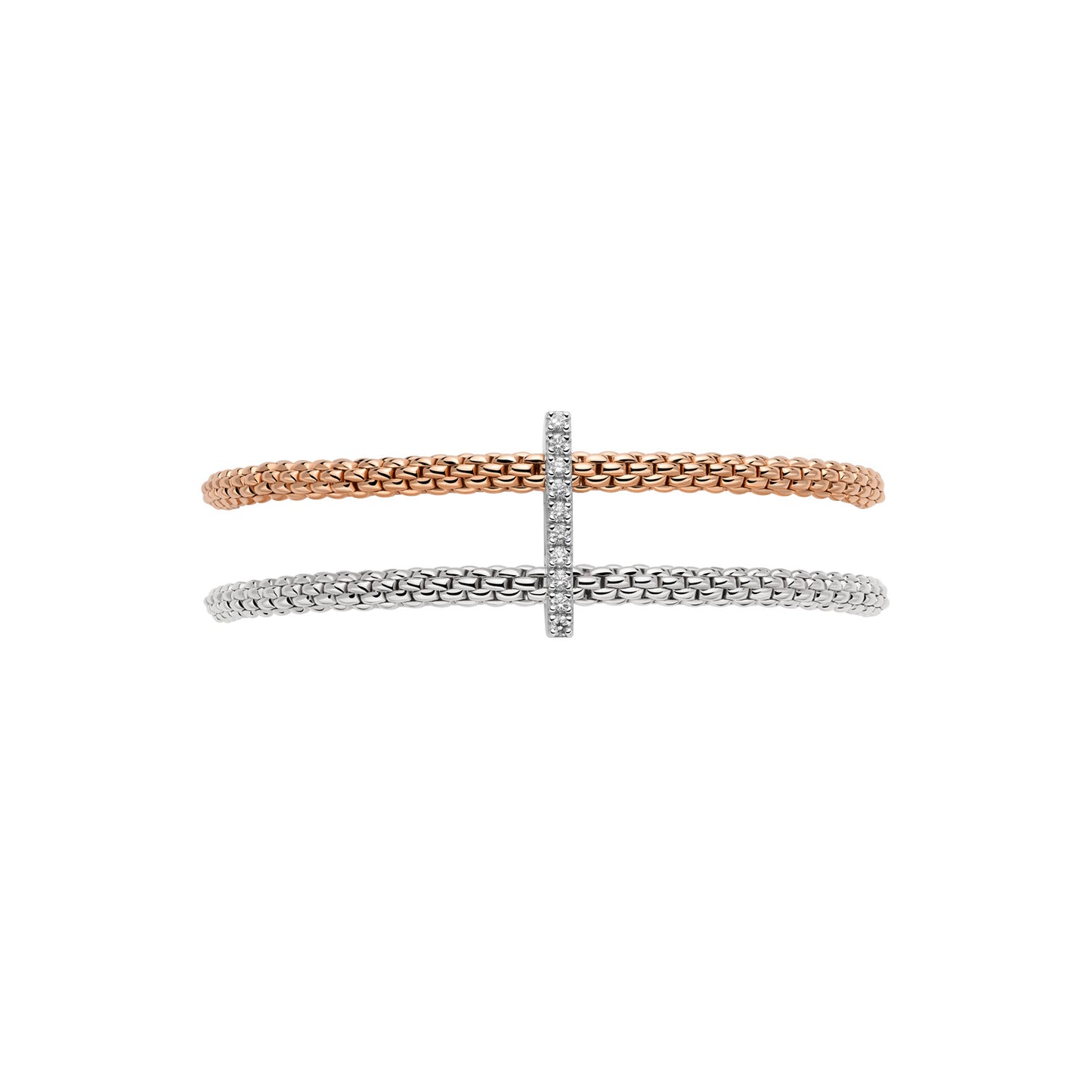 FOPE Prima Two-Row Bracelet with Diamond Bar