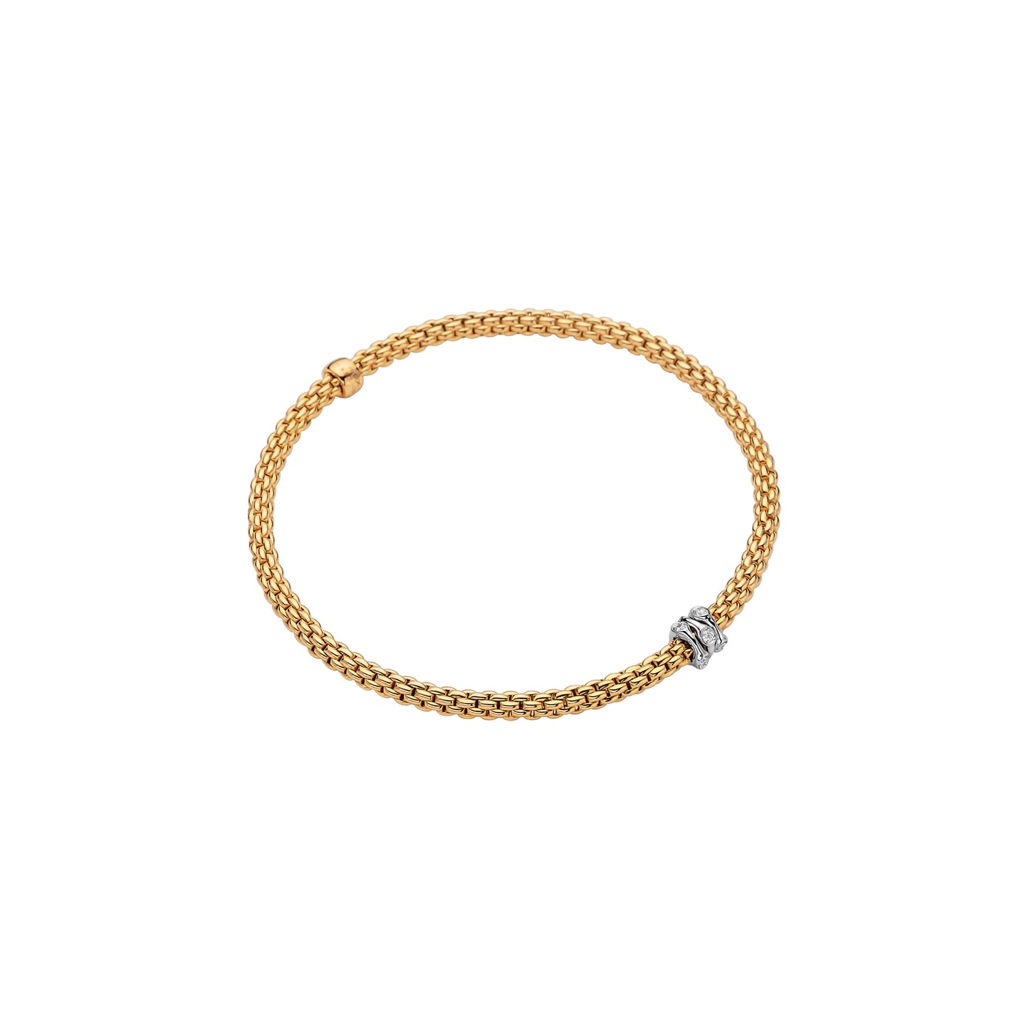 FOPE Prima Bracelet with Three Diamond Rondels
