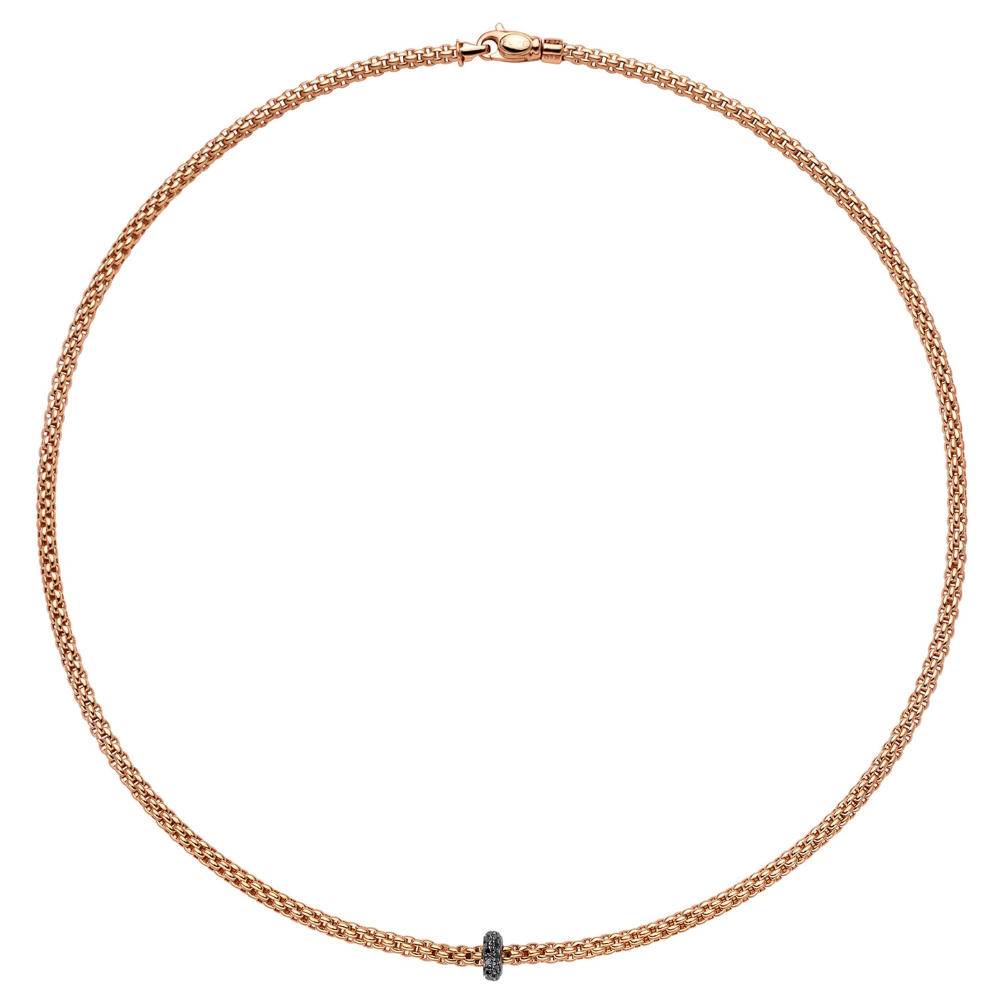FOPE Prima Necklace with Black Diamond Rondel