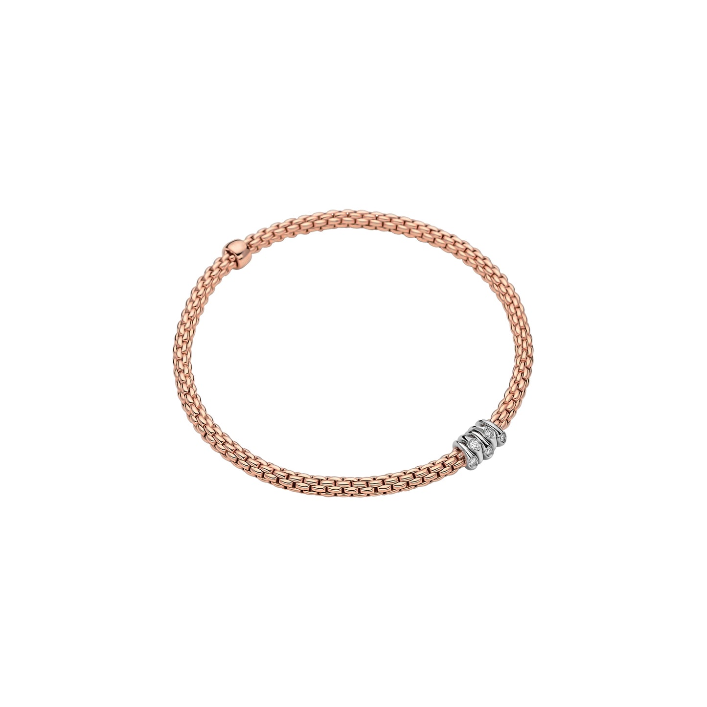 FOPE Prima Bracelet with Diamond-Set Small Circle Rondels