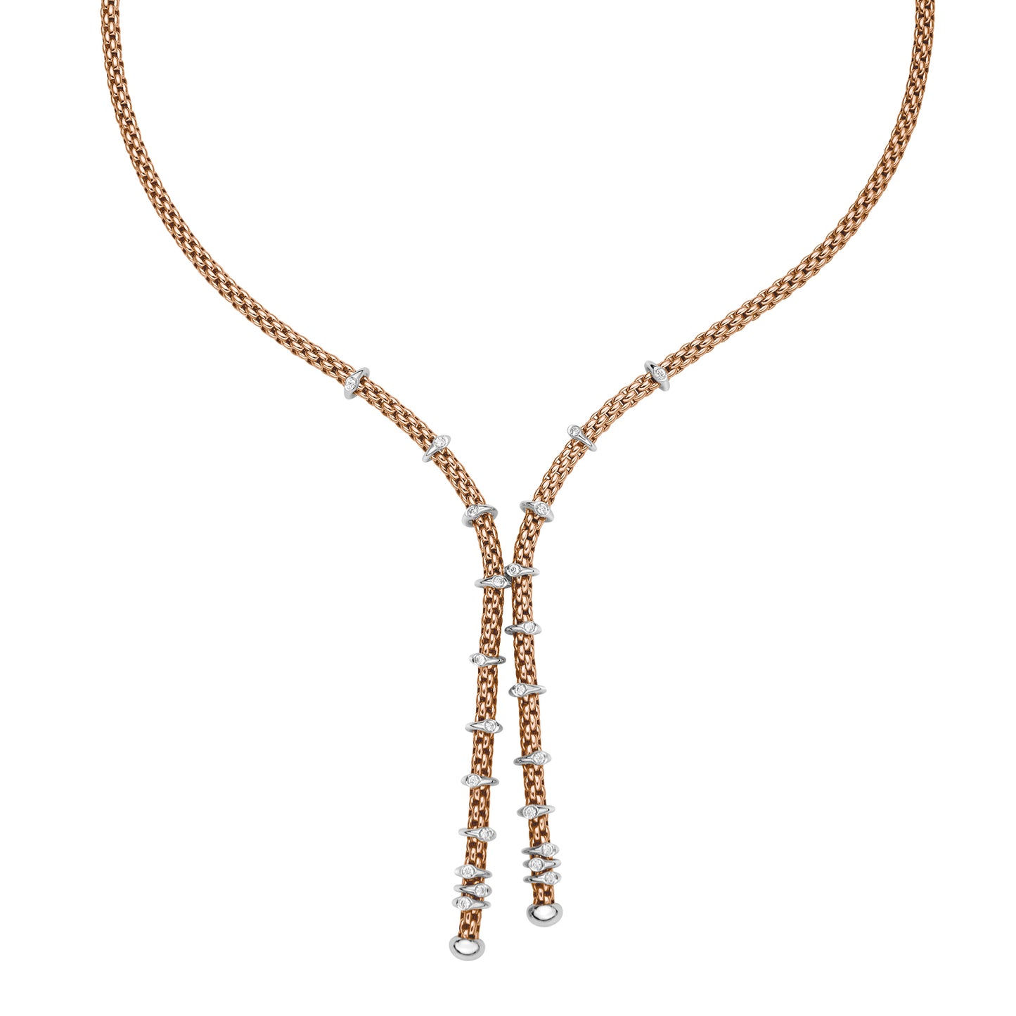 FOPE Prima Lariat Necklace with Diamond Rondels