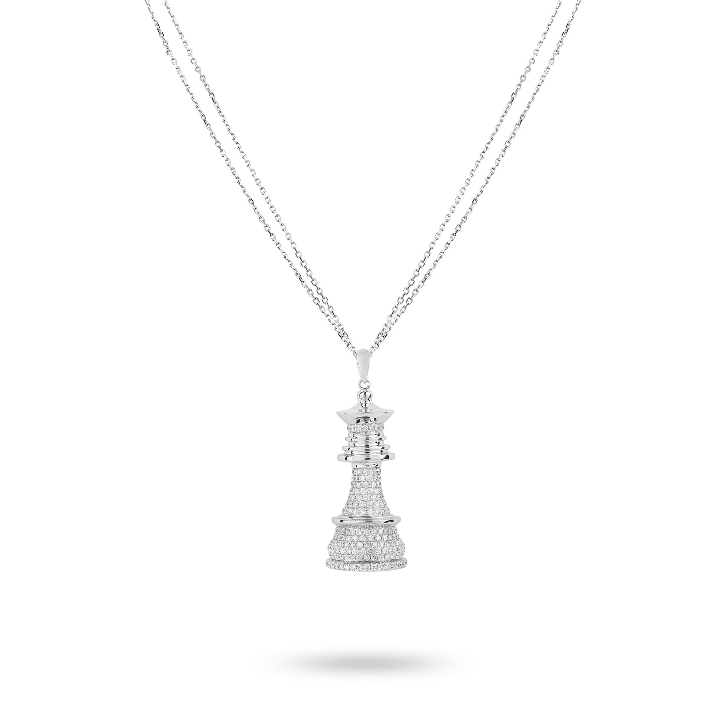 The Queen Power - White Gold White Diamonds Necklace - Ksenia Mirella Jewellery