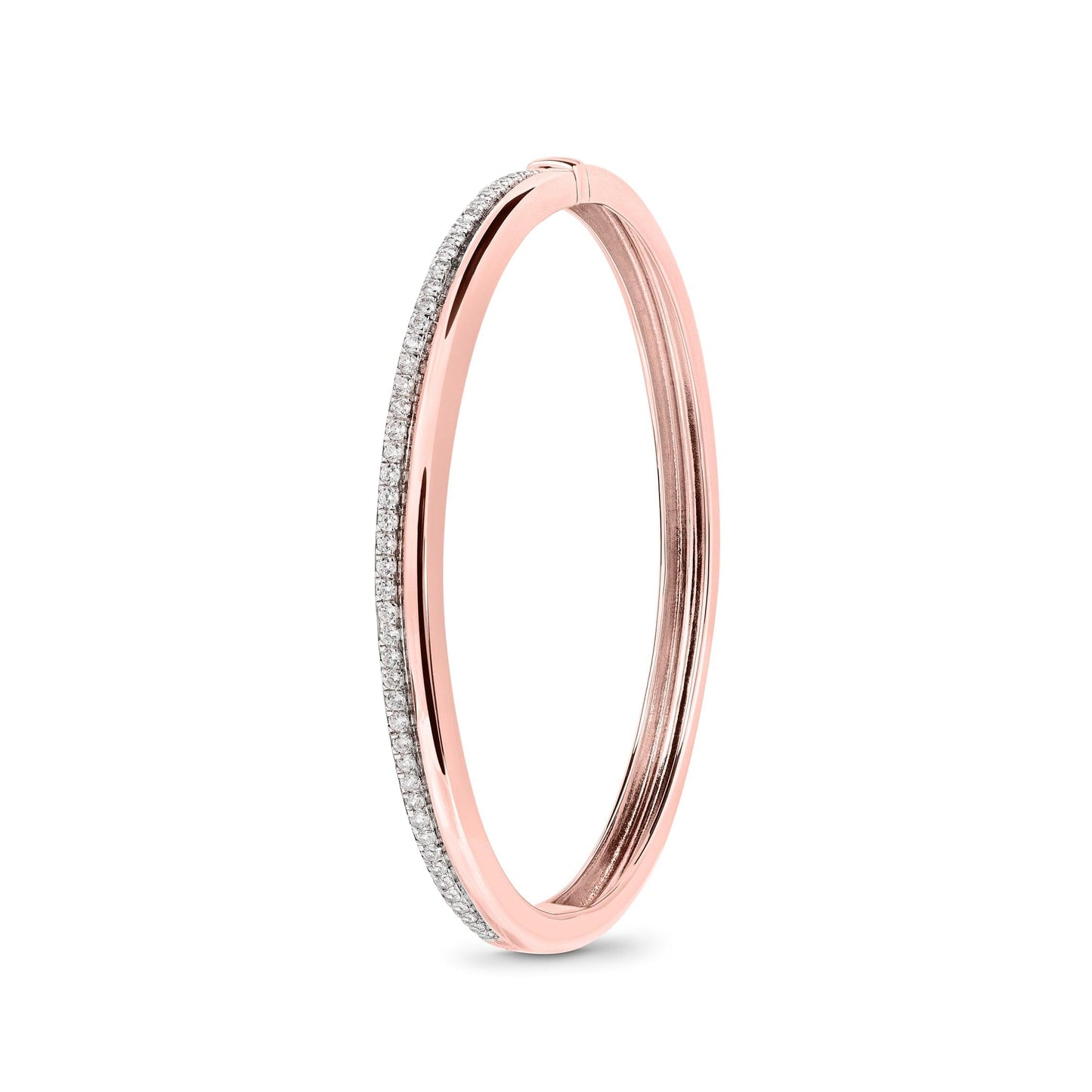 Prima - Rose Gold White Diamond Bangle - Ksenia Mirella Jewellery