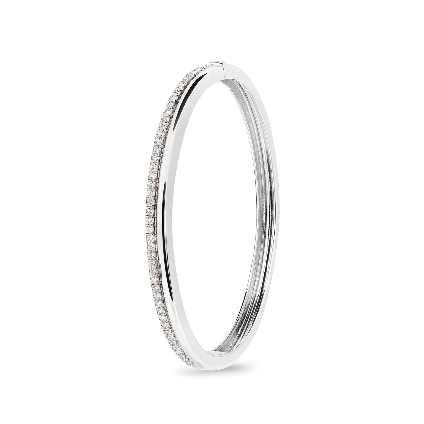 Prima - White Gold White Diamond Bangle - Ksenia Mirella Jewellery