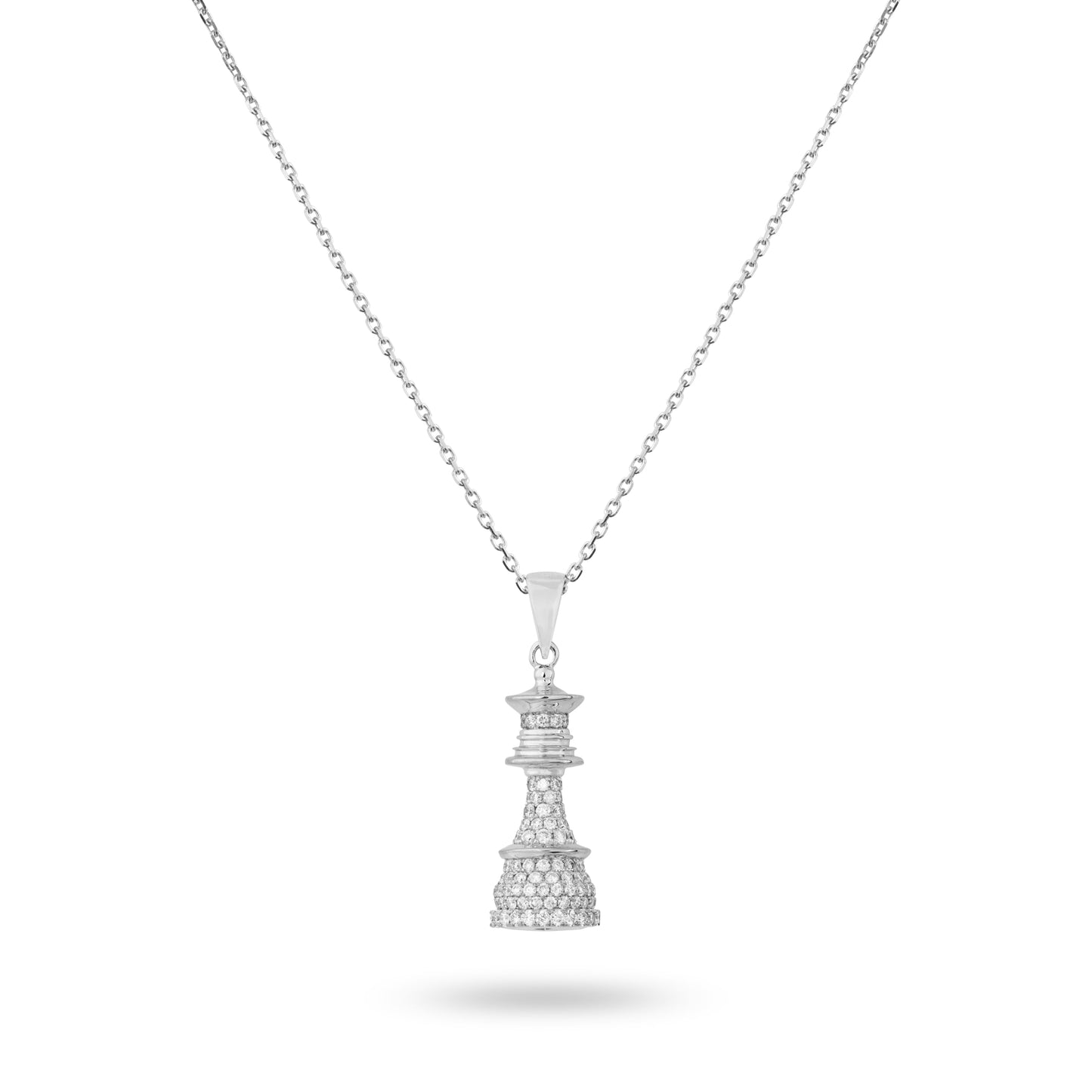 The Queen Power - White Gold White Diamonds Necklace - Ksenia Mirella Jewellery