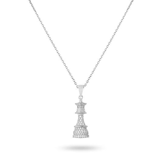 The Queen Power - White Gold White Diamonds Necklace - Ksenia Mirella Jewellery