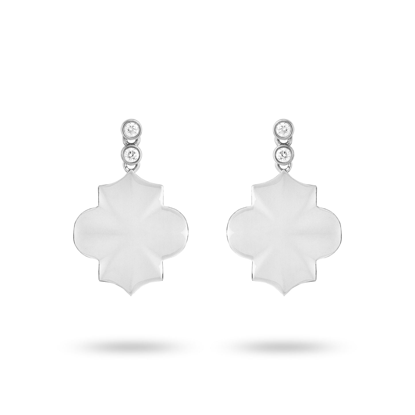 Regal - White Gold Earrings - Ksenia Mirella Jewellery