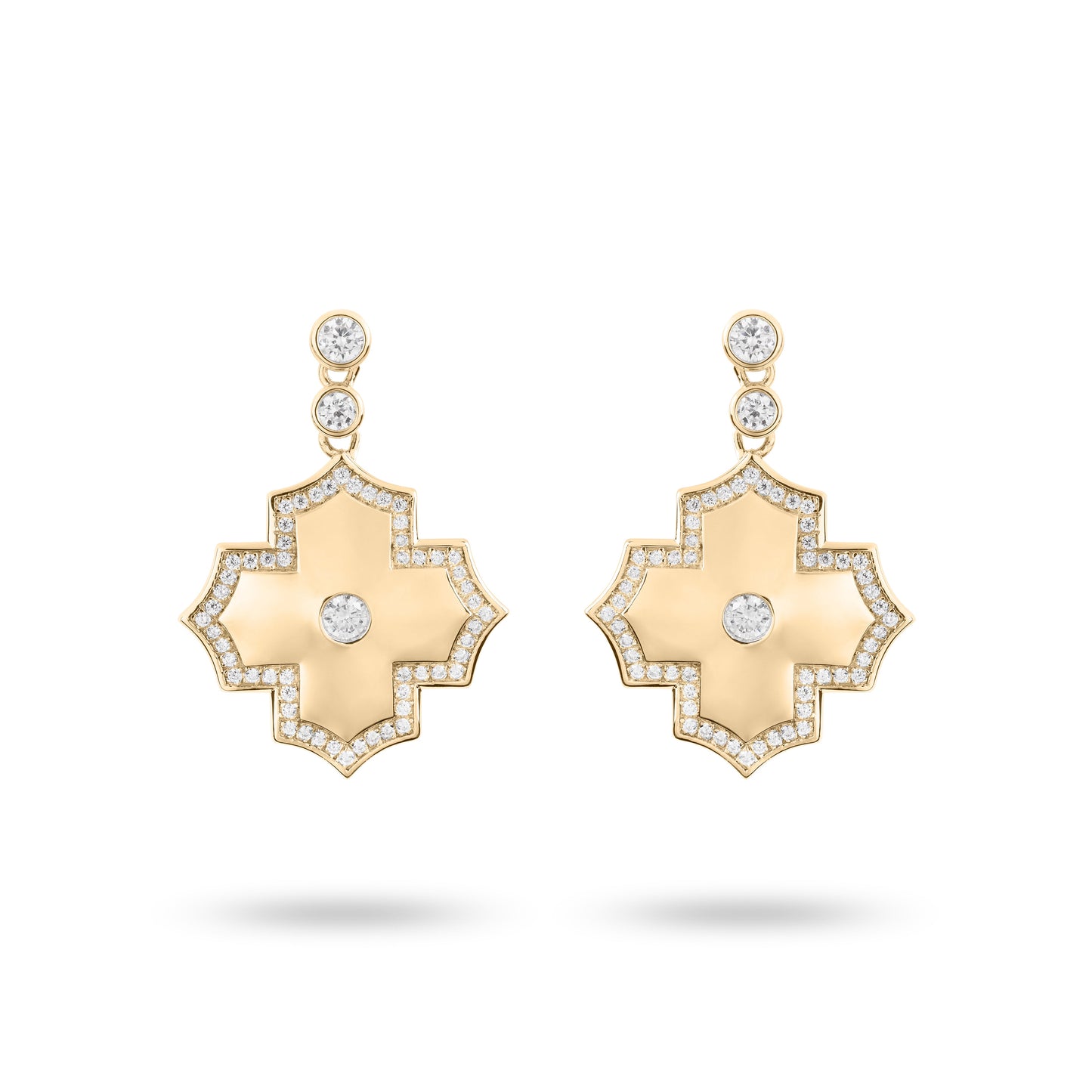 Regal Amulet-Yellow Gold Earrings - Ksenia Mirella Jewellery