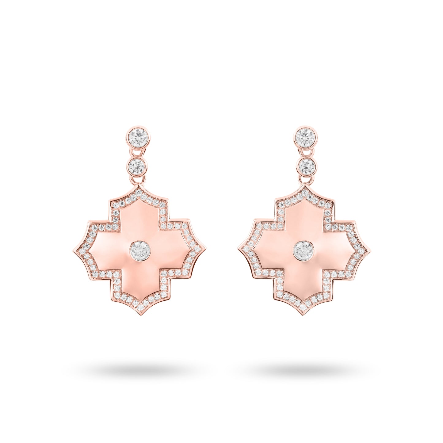 Regal Amulet-Rose Gold Earrings - Ksenia Mirella Jewellery