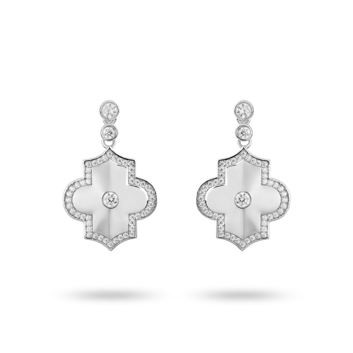 Regal Power -White Gold Earrings - Ksenia Mirella Jewellery