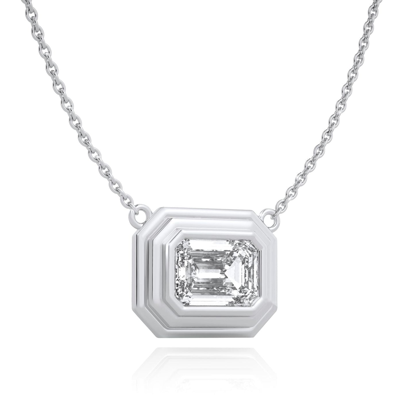 Art Deco-White Gold Diamond Necklace - Ksenia Mirella Jewellery
