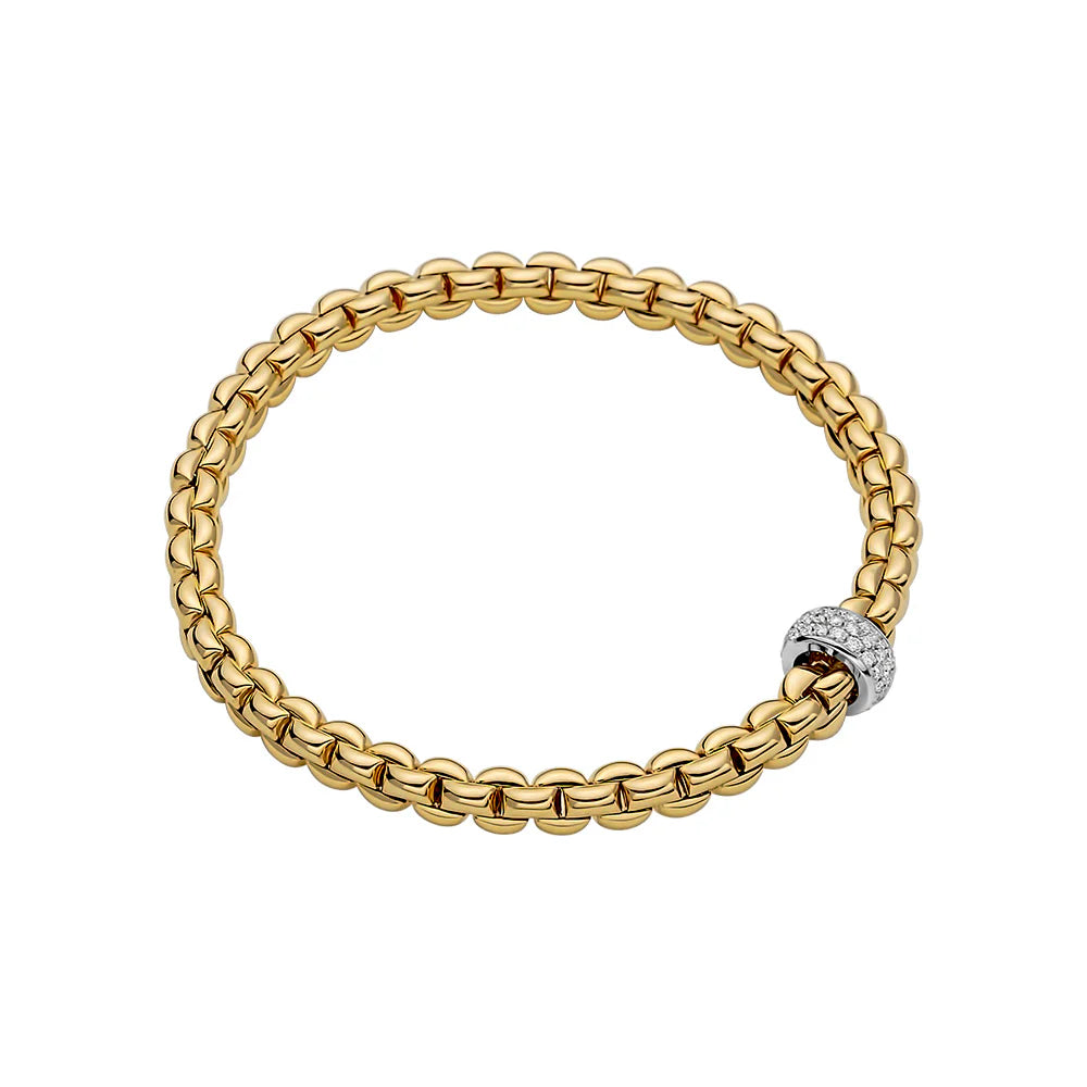 FOPE Eka Pave Yellow Gold Bracelet | Pre-Loved