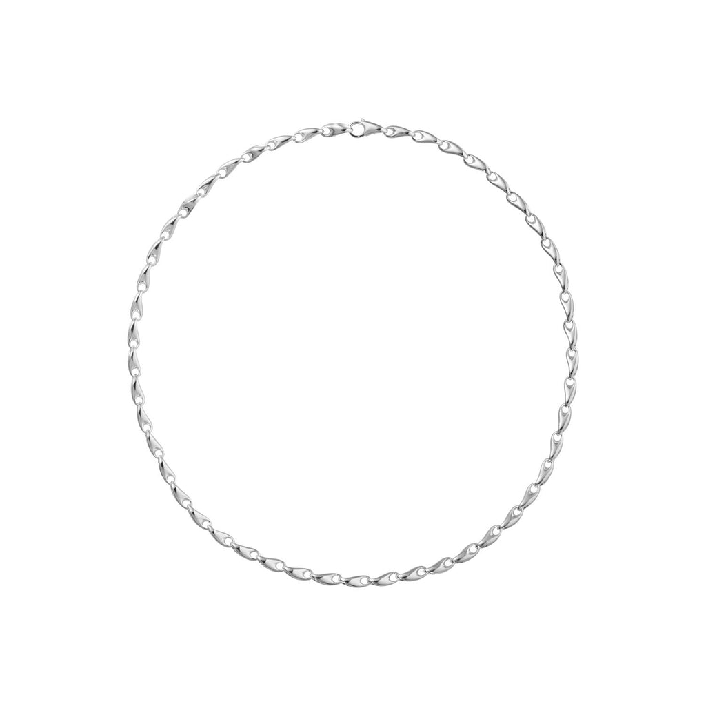 Georg Jensen Reflect Slim Silver Chain Necklace- 45cm