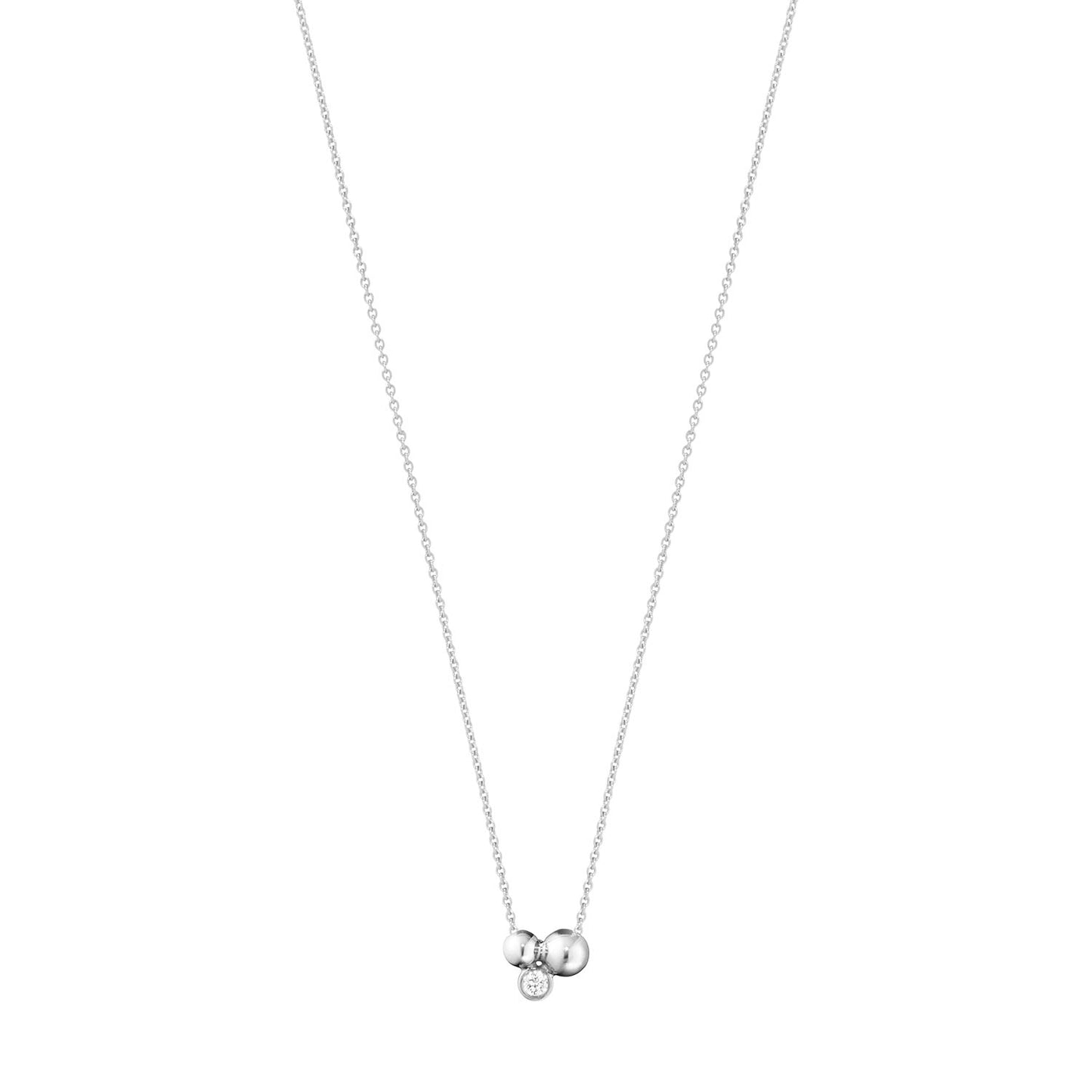 Georg Jensen Moonlight Grapes Silver Diamond Pendant