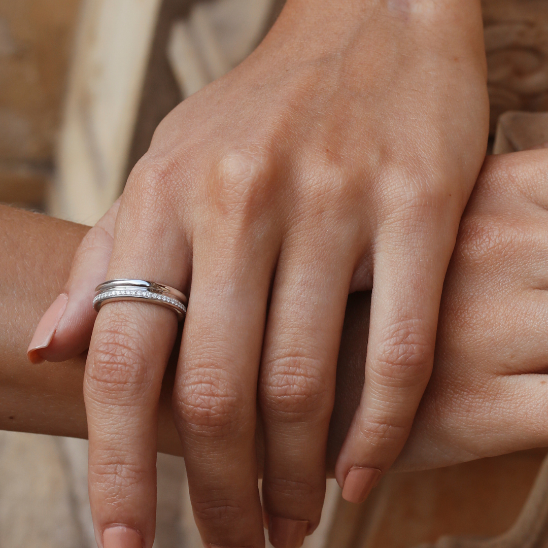 Prima - White Gold White Diamond Ring - Ksenia Mirella Jewellery