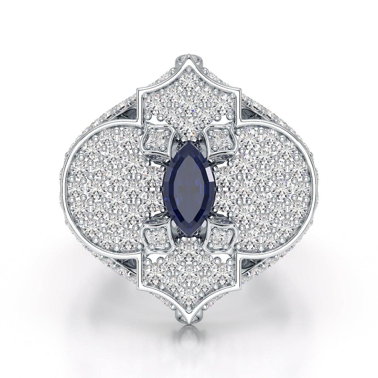 Regal-White Gold Sapphire Ring - Ksenia Mirella Jewellery