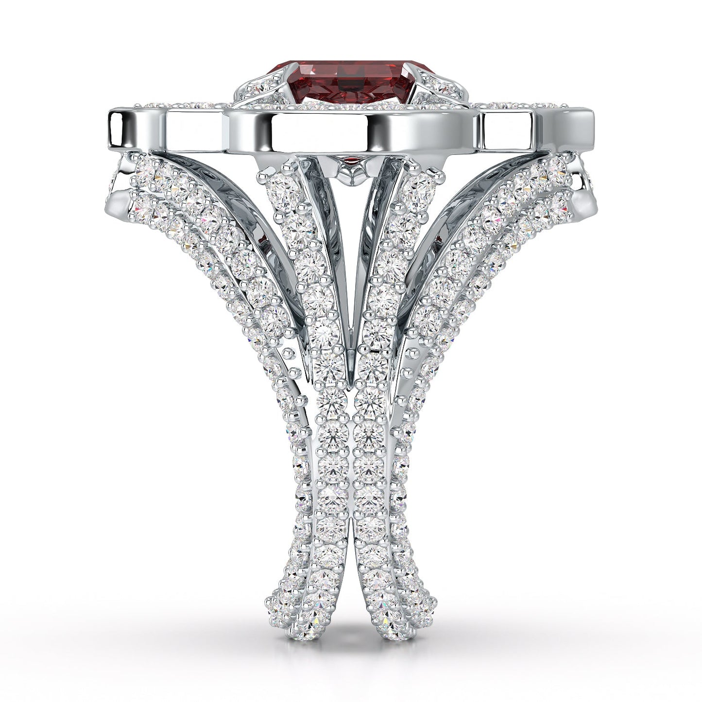 Regal-White Gold Ruby Ring - Ksenia Mirella Jewellery