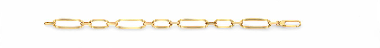 18ct Yellow Gold Thin Chain Link Bracelet – 19cm