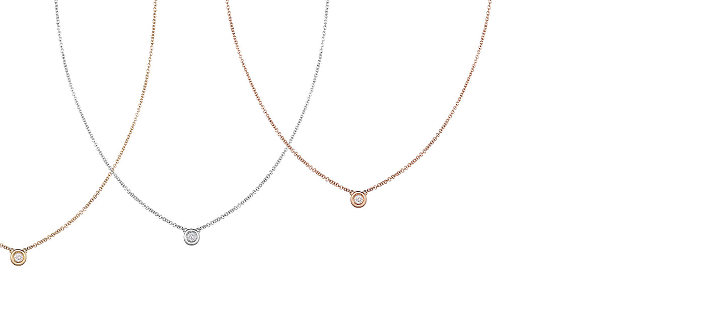 Diamond necklaces and bespoke jewellery available at Peter Ungar, a Marlow Jewellers