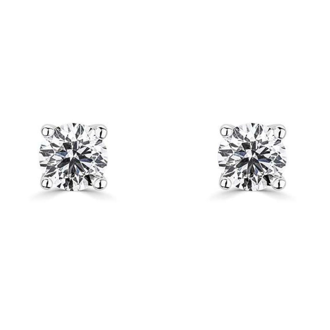 Solitaire Diamond Stud Earrings - Ksenia Mirella Jewellery