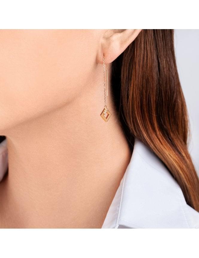 Geo - Rose Gold Chain Earrings - Ksenia Mirella Jewellery