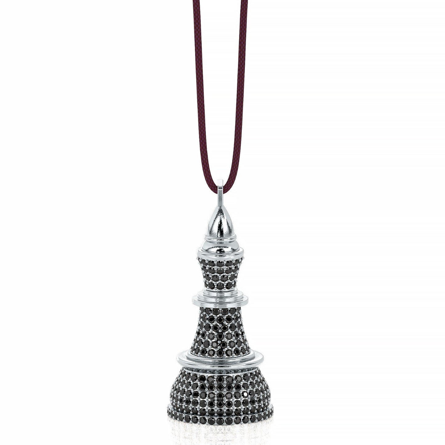 The King-White Gold Black Diamonds Necklace - Ksenia Mirella Jewellery