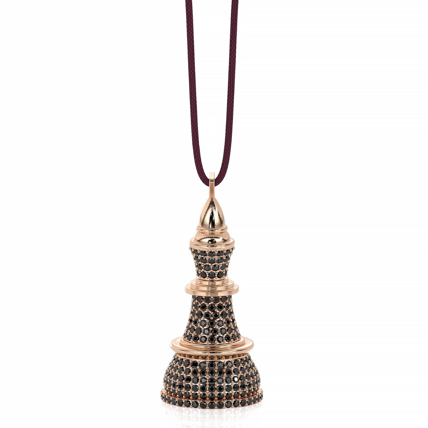 The King-Rose Gold Black Diamonds Necklace - Ksenia Mirella Jewellery