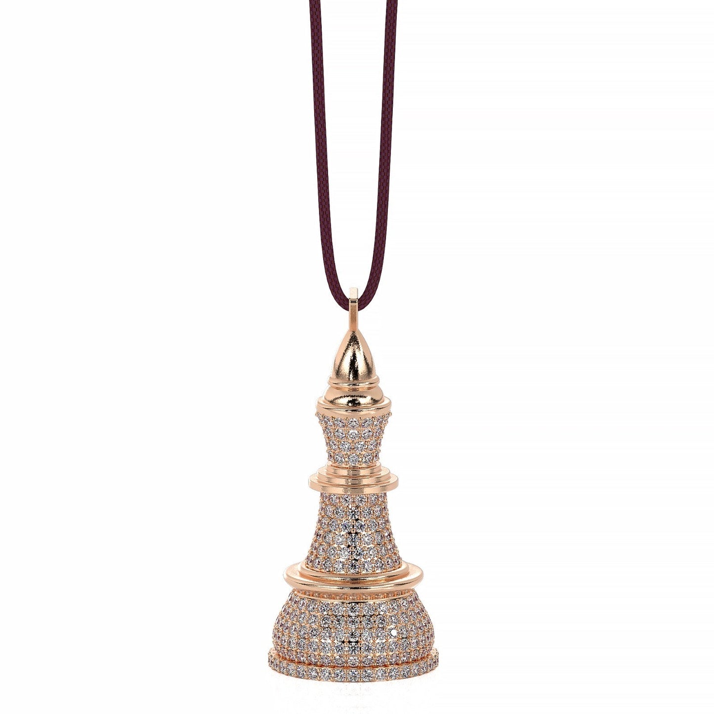 The King-Rose Gold White Diamonds Necklace - Ksenia Mirella Jewellery