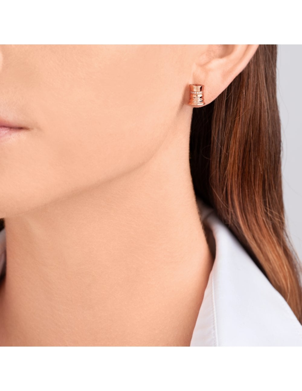 The Queen - White Gold White Diamonds Studs - Ksenia Mirella Jewellery