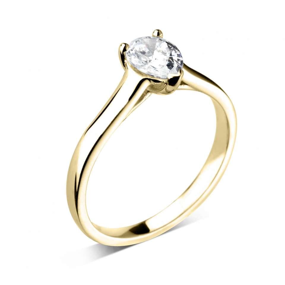 Classic- Pear Cut Solitaire - Ksenia Mirella Jewellery