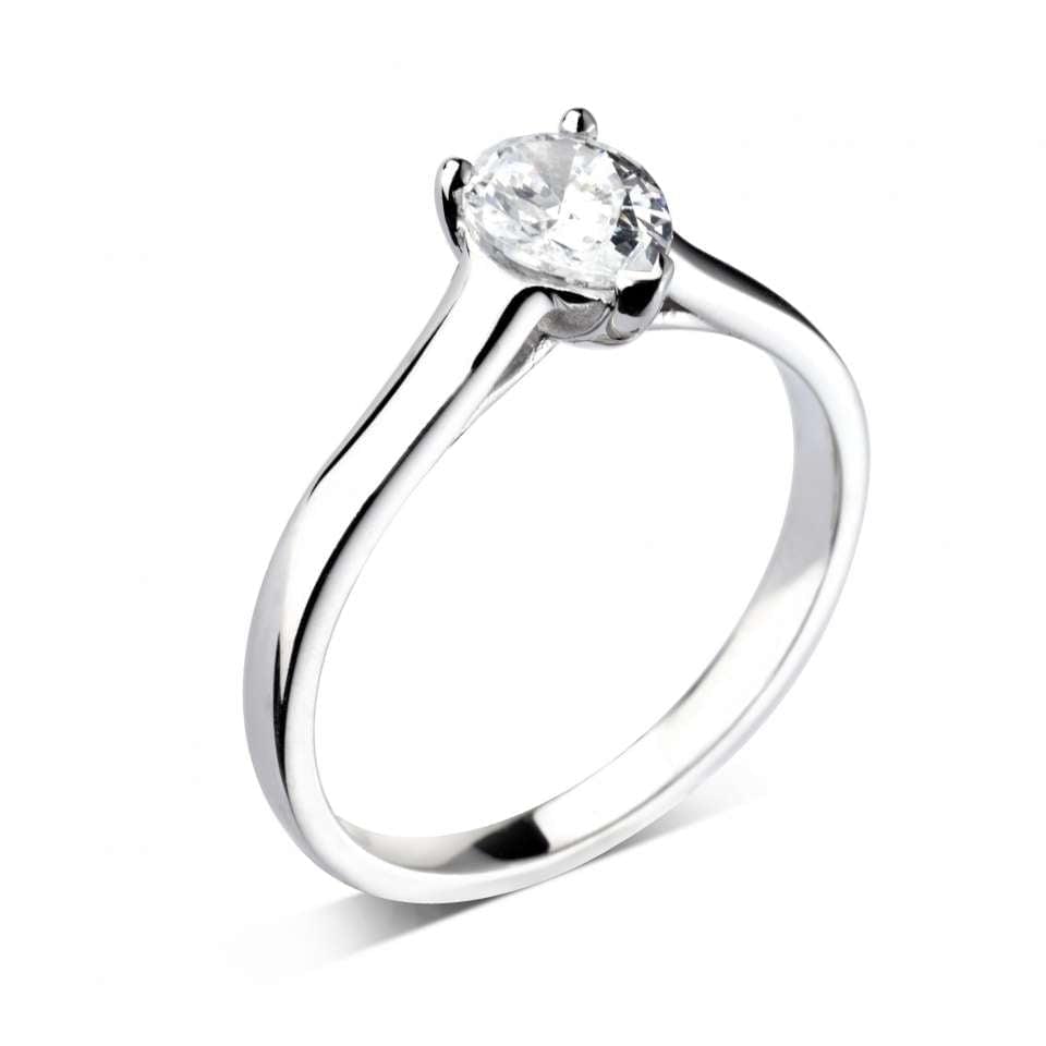 Classic- Pear Cut Solitaire - Ksenia Mirella Jewellery